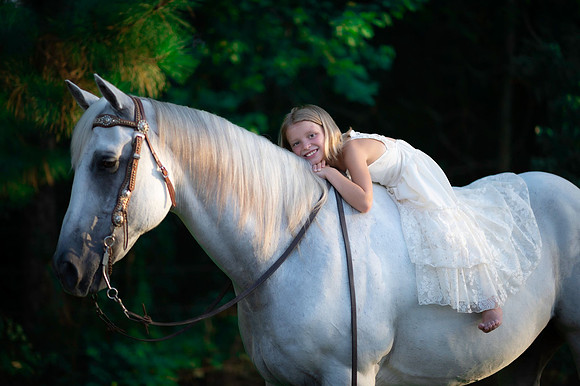 Horse and White Dress